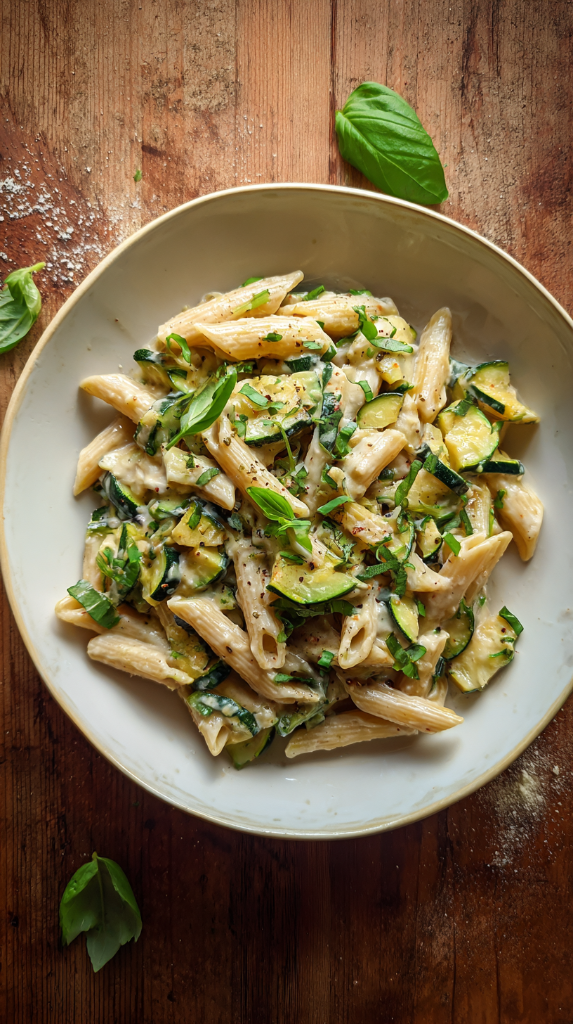 LOW CARB CREAMY ZUCCHINI PENNE