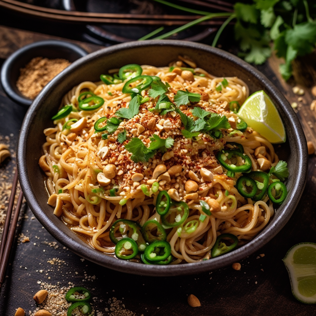 Low-Carb Qetoe Noodles with Peanut Sauce & Green Beans | Quick