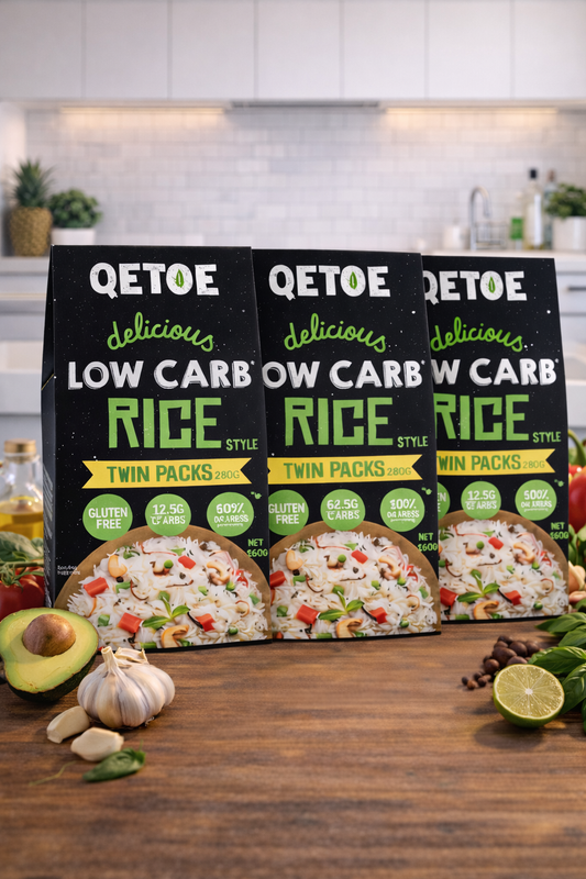 Qetoe Low Carb Rice BULK VALUE 10 X TWIN PACKS