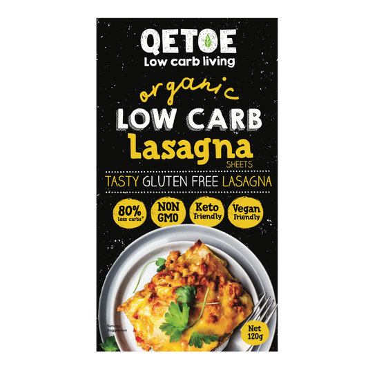 Qetoe Low Carb Lasagna Sheets 120g ( 4 x 120g Pack )