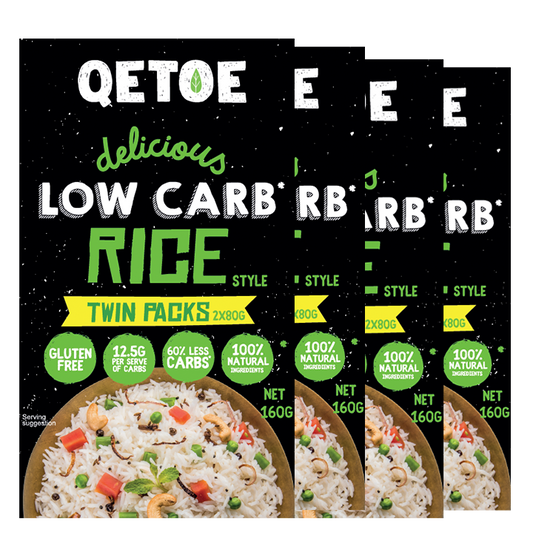 Qetoe Low Carb Rice BULK VALUE 10 X TWIN PACKS