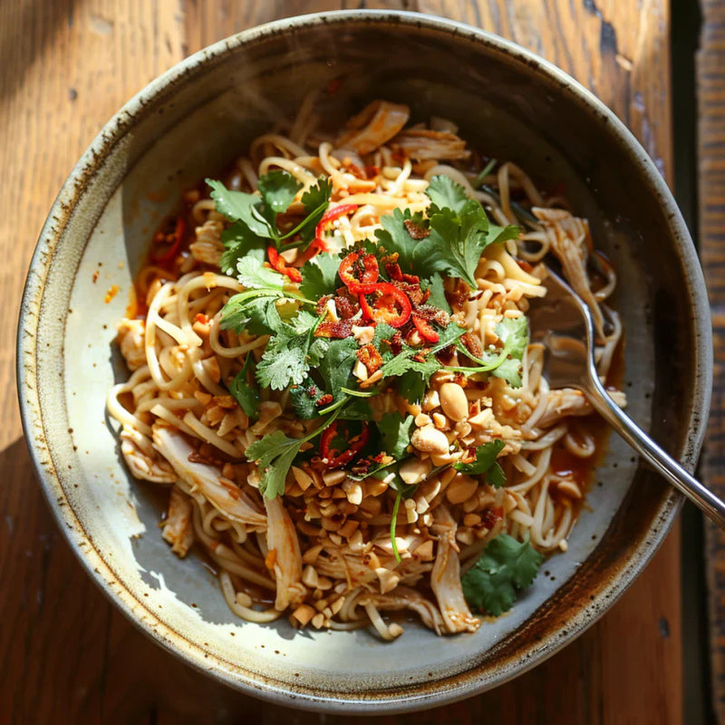 Low Carb Satay Chicken Noodles