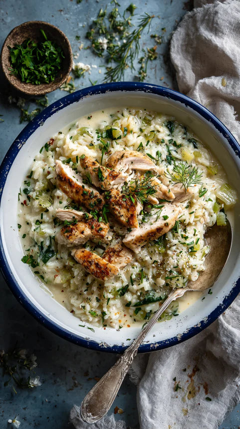 Low Carb Creamy Chicken & Leek Rice