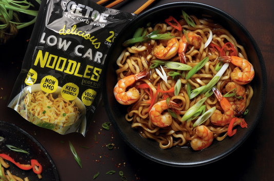 Qetoe Low Carb Prawns Yaki Udon Noodle