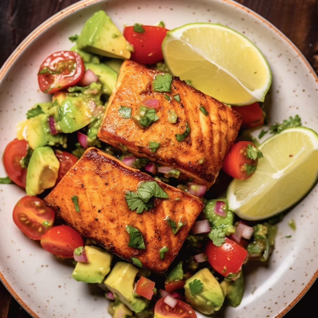 Spiced Salmon with Avocado Salsa Recipe - Healthy, Low-Carb Delight