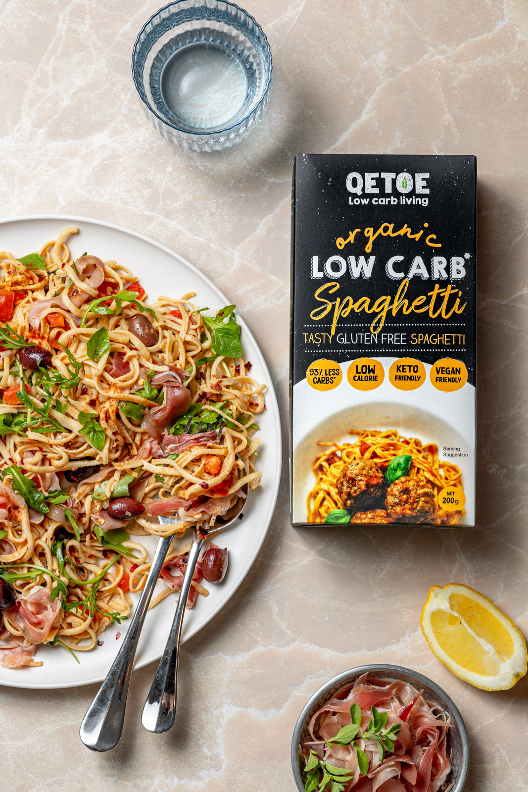 Spaghetti VALUE BUNDLE DEAL- 10 x Qetoe Organic Low Carb Spaghetti Pack