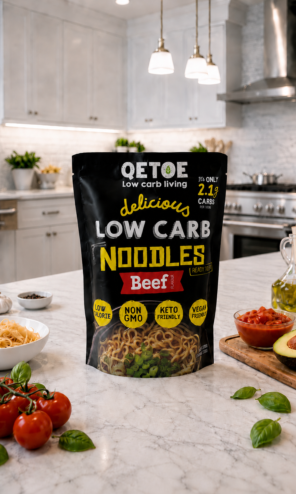 Qetoe Low Carb Beef Noodles 250g (BEEF) - Single Pack