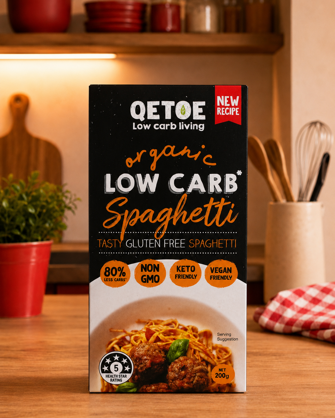 Qetoe Spaghetti High Protein Gluten free - 200g - Single pack