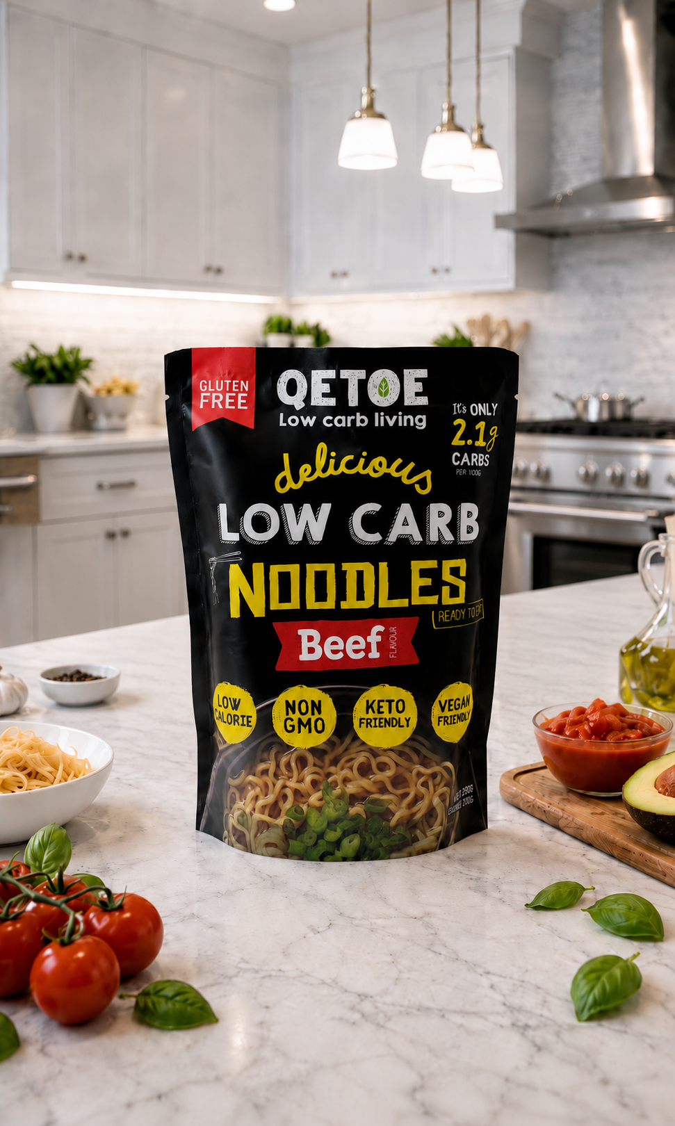 Qetoe Low Carb Beef Noodles 250g (BEEF) - Single Pack