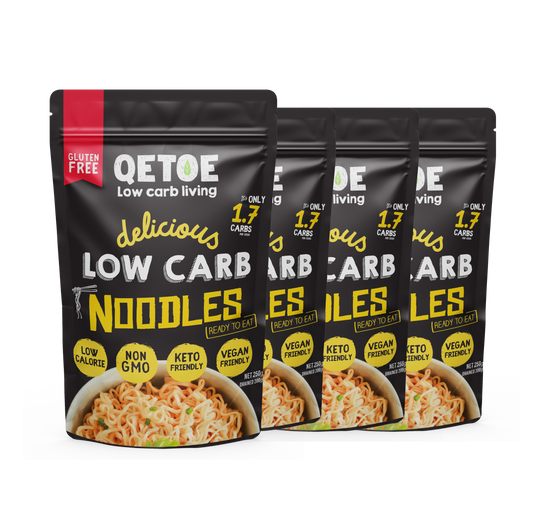 Qetoe Low Carb Noodles - GLUTEN FREE - 4 PACK (4 x 200g)