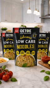 Qetoe Low Carb Noodles - GLUTEN FREE - 4 PACK (4 x 200g)