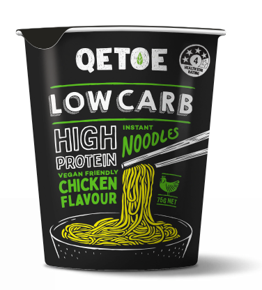 Qetoe Low Carb High Protein Instant Cup Noodle - Chicken Flavour