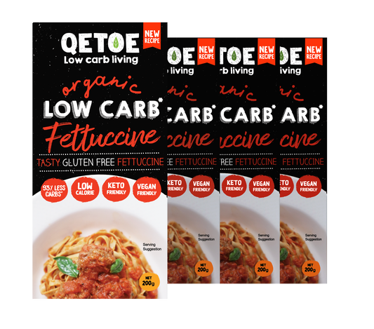 Qetoe Organic Low Carb Fettuccine - 4 x Value Pack