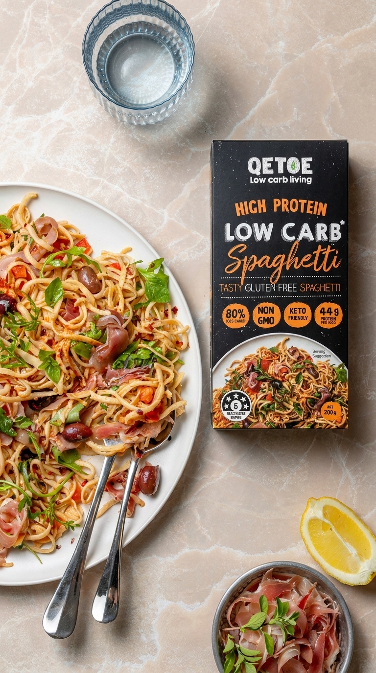 Spaghetti VALUE BUNDLE DEAL- 10 x Qetoe Organic Low Carb Spaghetti Pack