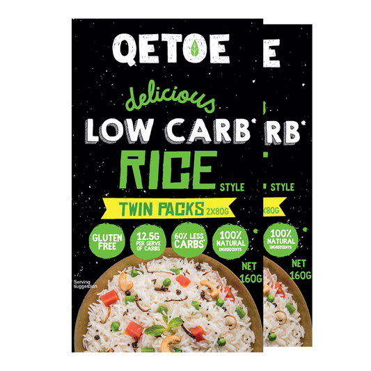 QETOE Low Carb Rice Value pack - TWIN PACKS - 2 x Qetoe Low Carb Rice 160g